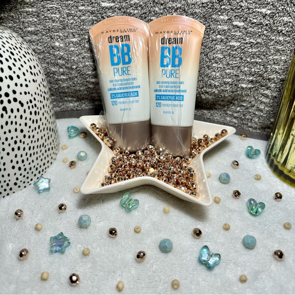 Two pack of Maybelline Dream Pure BB Cream 8-in-1 Skin Perfector, Medium 🌸New🌸